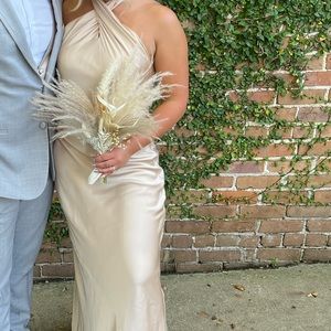 Size XS Satin champagne dress
